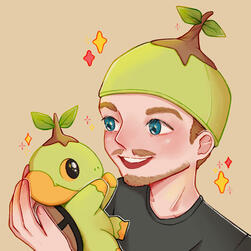 Me holding a Turtwig in my hands